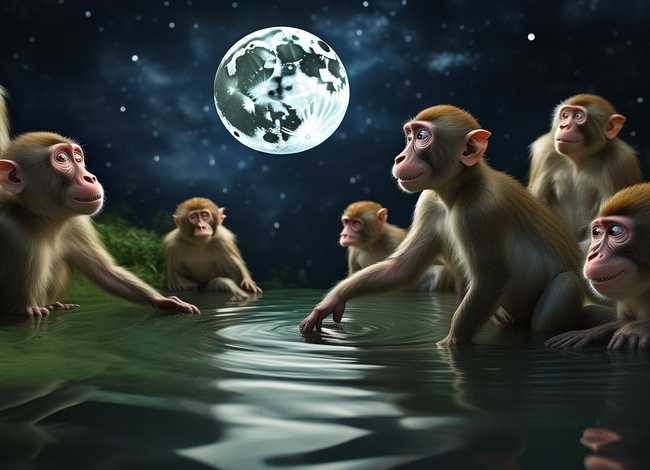 幼儿故事猴子捞月的原文；猴子捞月故事原文文字