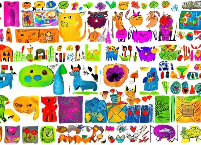 七彩儿童画简单的大全 - 七彩儿童画简单的大全图片