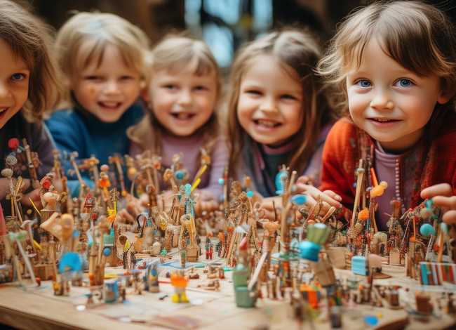 儿童小故事木棍；儿童小木棍制手工作品