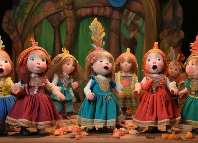 八个人视频表演儿童故事；八个人表演扮演的幼儿故事