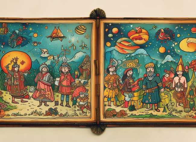 神话故事绘本简笔画；神话故事绘本简笔画本