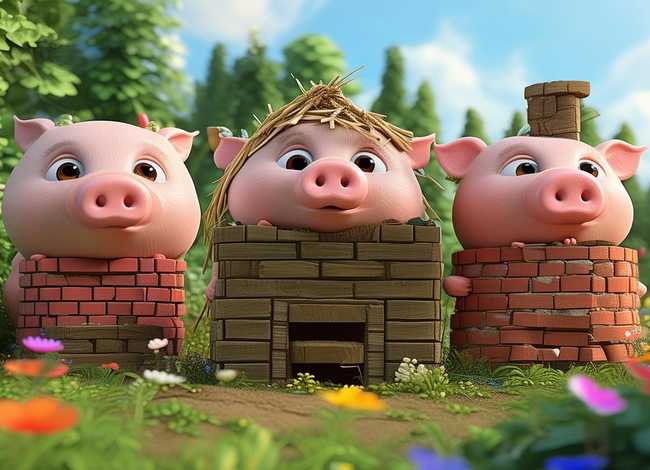 儿童故事三只小猪 - 幼儿园故事三只小猪盖房子 儿童故事三只小猪 - 幼儿园故事三只小猪盖房子