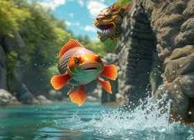 小鲤鱼跳龙门儿童故事文章 - 小鲤鱼跳龙门的故事内容全文