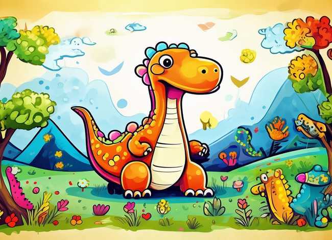 恐龙儿童简笔画、恐龙儿童简笔画图片大全