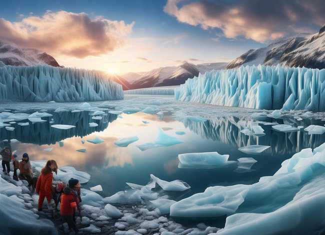 冰川儿童视频，冰川美景视频
