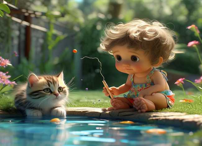 小朋友讲小猫钓鱼的故事 小朋友讲小猫钓鱼的故事视频