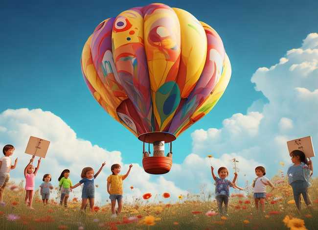 热气球儿童画课件,儿童创意画热气球教案 热气球儿童画课件,儿童创意画热气球教案