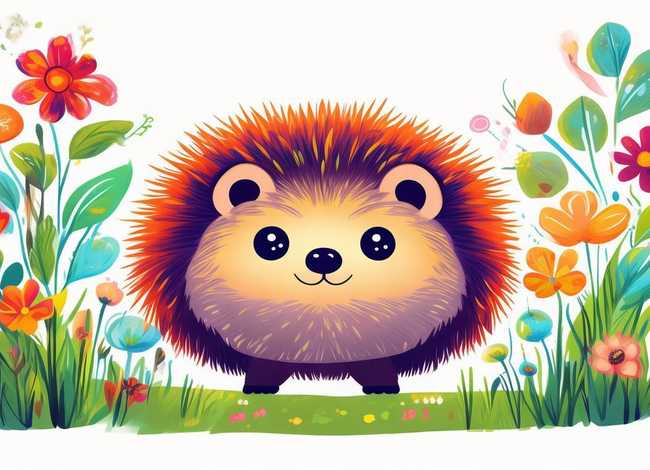 刺猬儿童画图片、刺猬儿童画图片大全