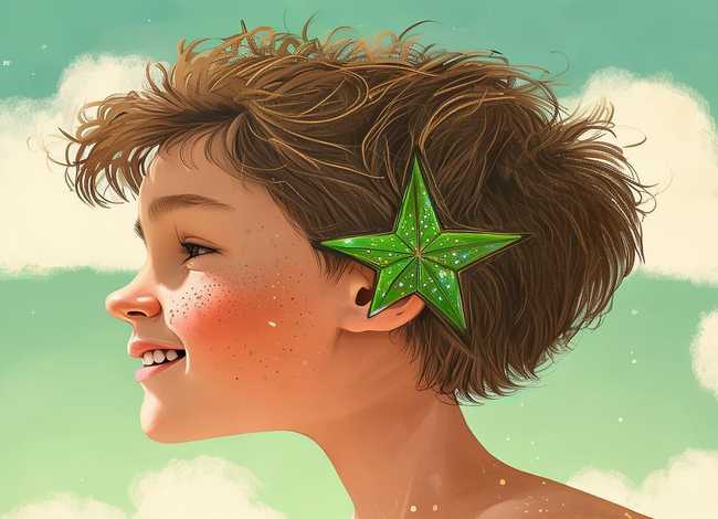 儿童故事耳朵上的绿星 耳朵上的绿星星故事简笔画