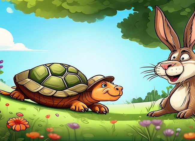 儿童故事龟兔赛跑视频模板（幼儿龟兔赛跑故事视频）