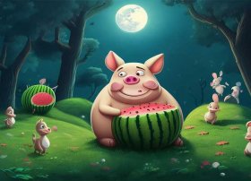 兔小贝故事睡前故事猪八戒吃西瓜（兔小贝寓言故事猪八戒吃西瓜）