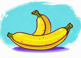 儿童画香蕉简单画法，儿童画香蕉简单画法图片