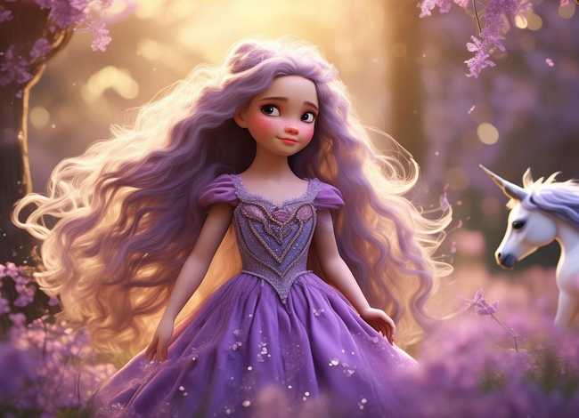 儿童故事紫心公主、紫心公主的故事