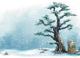 立冬小故事简笔画 - 立冬小故事简笔画图片