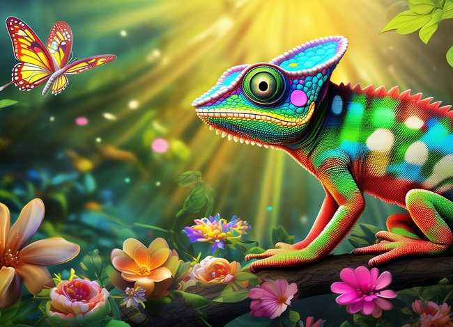 变色龙故事绘本（变色龙故事绘本图片）