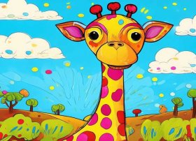 儿童画长颈鹿图片大全画 儿童画长颈鹿图片大全画法