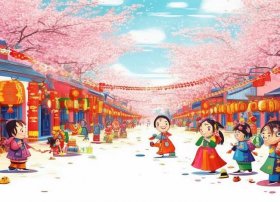 传统节日古诗儿童画 节日的古诗画