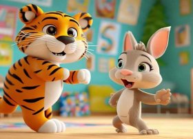 儿童故事虎和兔 虎和兔故事大一班语言教案