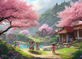 儿童故事桃花源记 - 桃花源记小故事300字