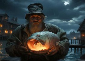 《魔鬼的故事》；一千零一夜渔夫与魔鬼的故事