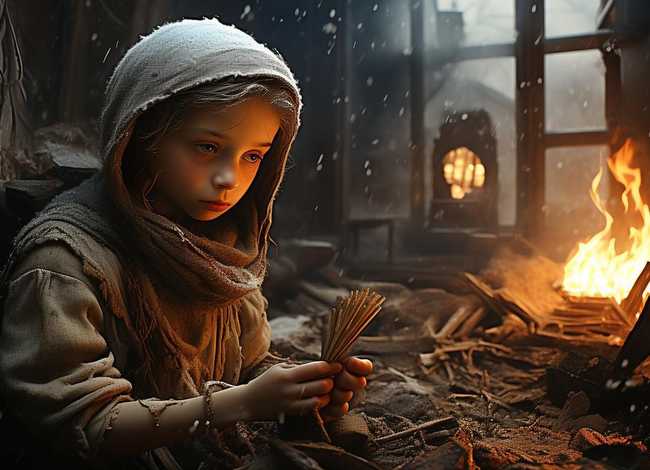 《卖火柴的小女孩》原文，《卖火柴的小女孩》原文和翻译