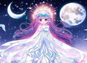 嫦娥儿童画涂颜色 - 嫦娥儿童画涂颜色的图片