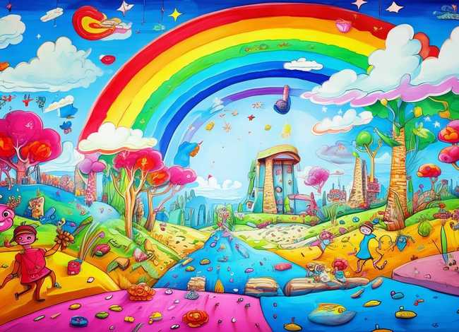 七彩儿童故事大全；七彩儿童画简单的大全