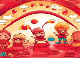 红色故事儿童画；红色故事绘画作品幼儿