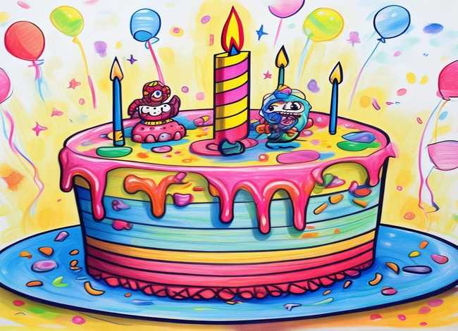蛋糕儿童画(三年级美术生日蛋糕儿童画) 蛋糕儿童画(三年级美术生日蛋糕儿童画)