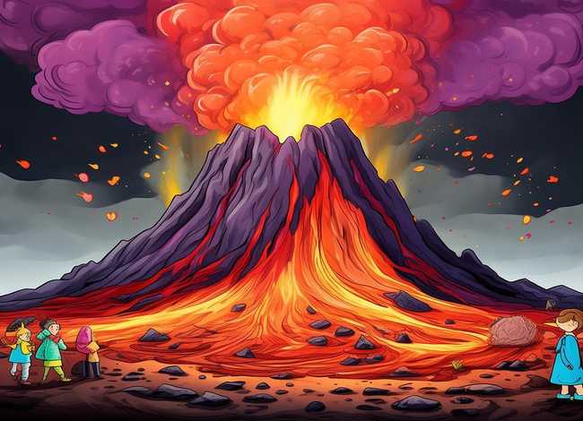 儿童绘本火山的故事 - 火山爆发的绘本故事