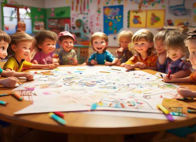 幼儿园里故事多简笔画图片（幼儿园里故事多主题画图片）