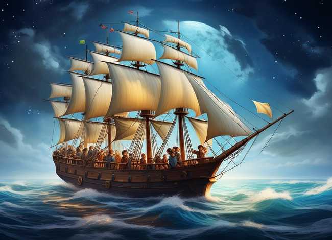 遥远的帆船儿童故事、远航的帆船