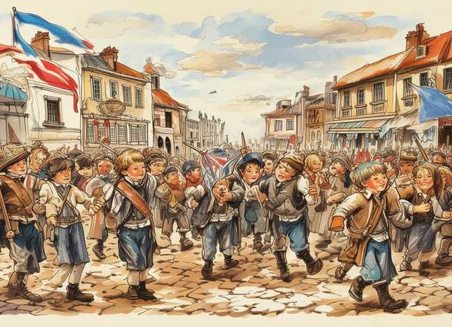 经典革命故事儿童画 革命故事画一幅画