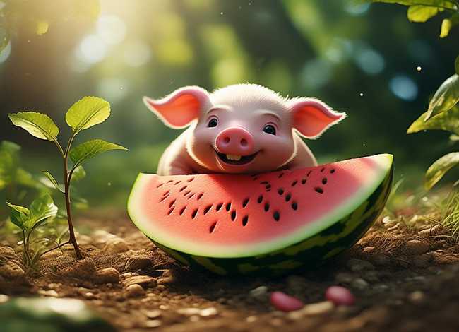 儿童故事 小猪吃瓜子 长树；小猪吃西瓜不吐西瓜子的故事