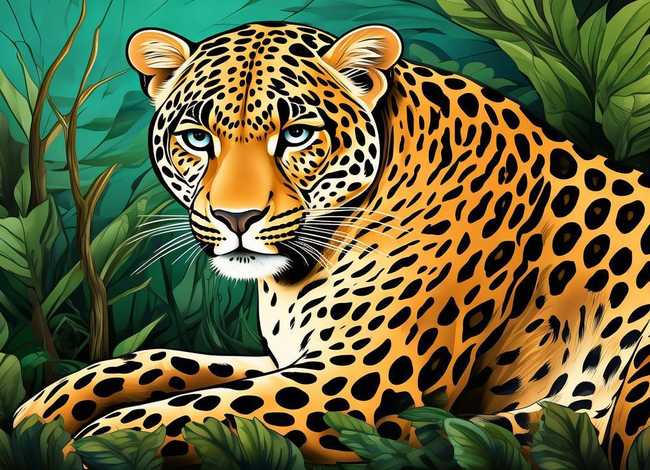 豹简笔画大全带颜色、豹简笔画大全带颜色怎么画