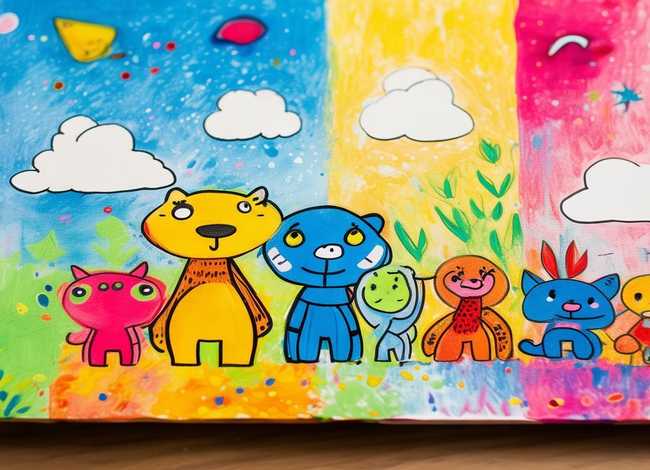 儿童亲子绘画作品图片 儿童亲子绘画作品图片简单