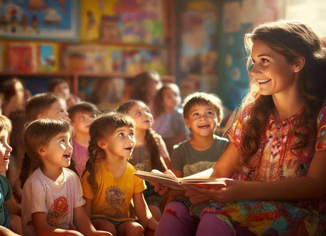 幼儿园小朋友听故事；幼儿园小朋友听故事图片