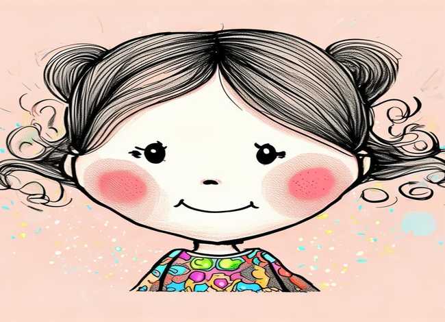 儿童图画小女孩 儿童画小女孩图片可爱简笔画