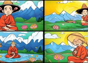 三个和尚故事绘本图片完整；三个和尚故事绘本图片完整版