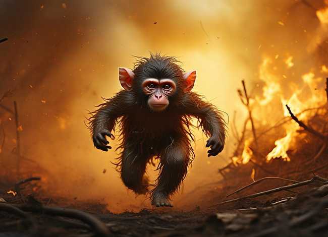 小猴子家着火了的故事、小猴子回家的故事