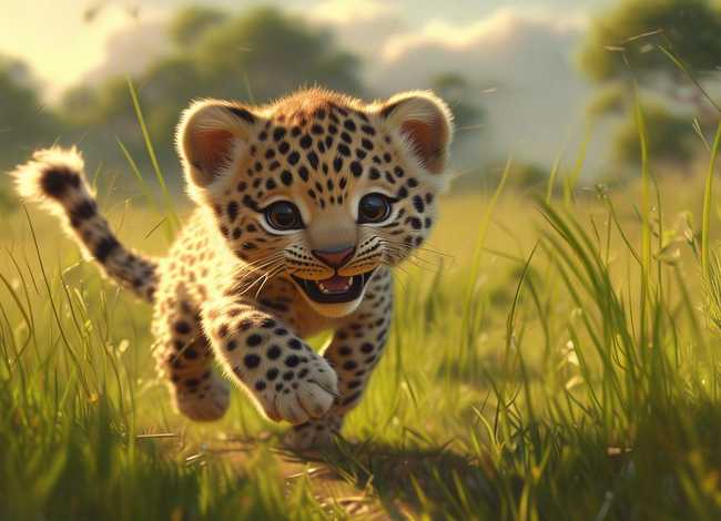 豹的视频1-3岁儿童动画片，豹子动画片视频