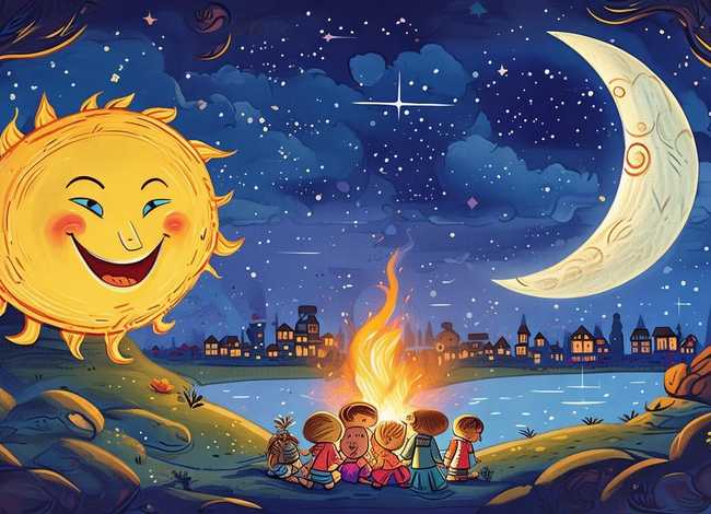 儿童故事太阳姐姐月亮姐姐 - 太阳姐姐和月亮妹妹的故事