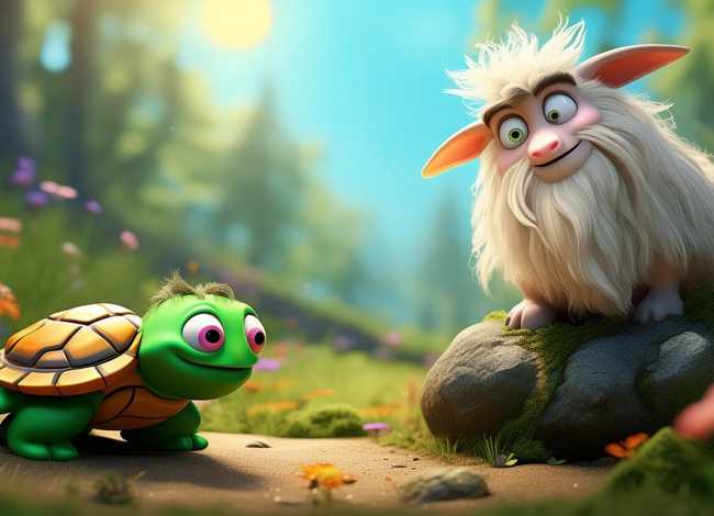 儿童故事小乌龟找山羊爷爷（幼儿小乌龟找朋友故事表演视频）