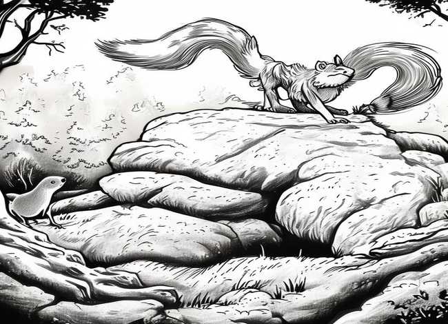 狐假虎威的寓言故事简笔画 狐假虎威的寓言故事简笔画图片