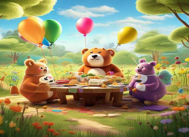 儿童故事小熊请客的动画，小熊请客的视频故事