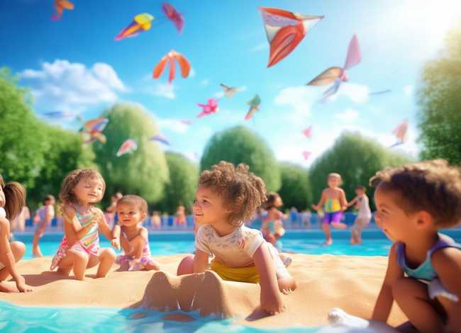 夏天的故事儿童画；夏天的故事绘画幼儿园