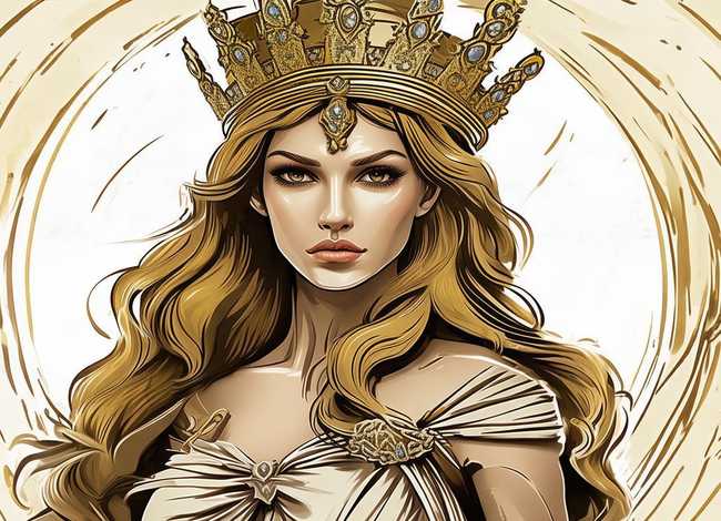 西方神话故事简笔画；西方神话故事简笔画 赫拉