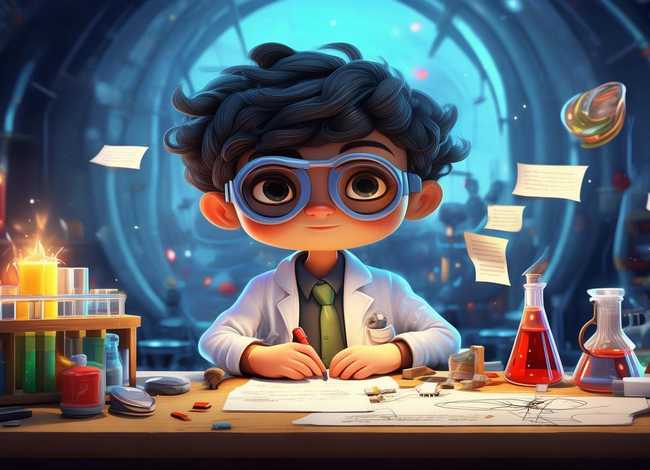 儿童科学家故事漫画 儿童科学家简笔画图片