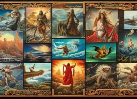 世界神话与传说故事绘画作品、世界神话与传说故事绘画作品大全