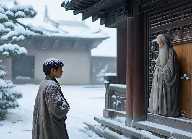 程门立雪的故事图片、程门立雪的故事图片简单